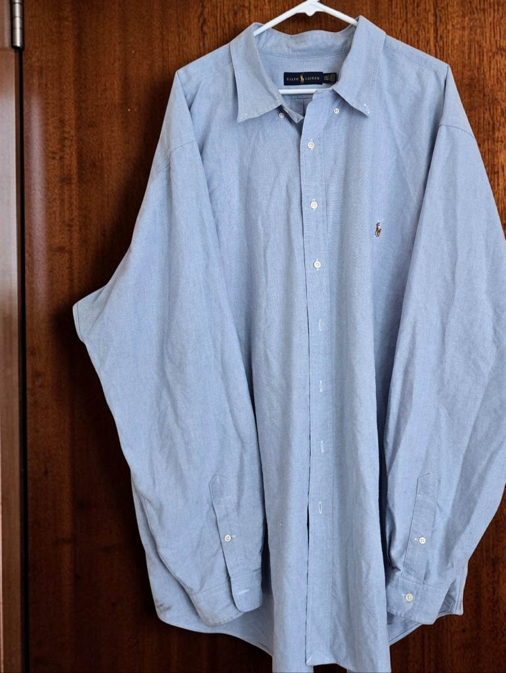 Ralph Lauren Yarmouth Oxford Shirt Light Blue 4XLT  Relaxed Long Sleeve